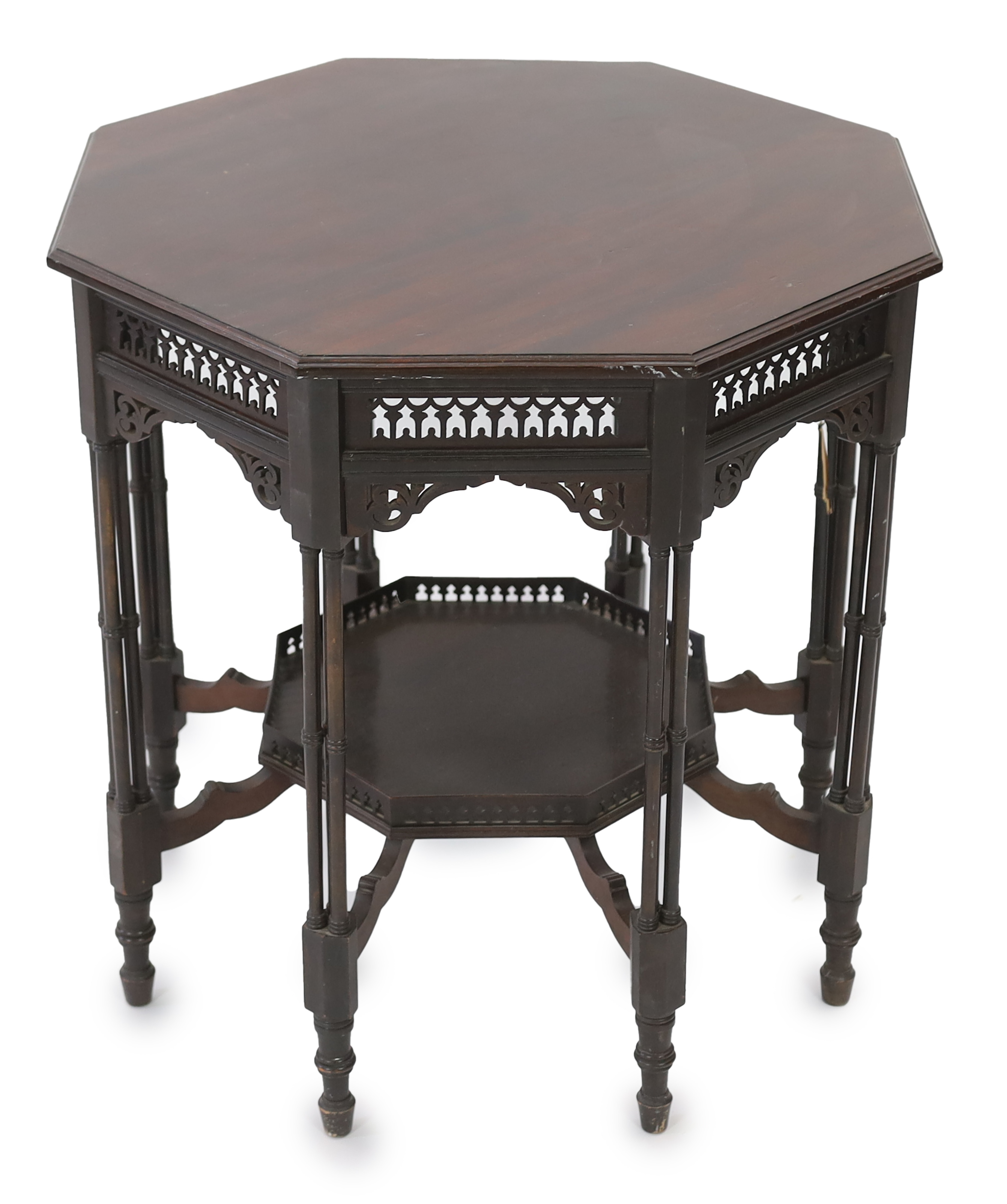 Royal Furniture: A late Victorian ebonised mahogany occasional table